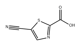 2-Thiazolecarboxylic acid, 5-cyano- Struktur