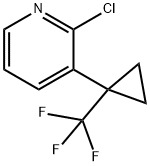 Pyridine, 2-chloro-3-[1-(trifluoromethyl)cyclopropyl]- Struktur