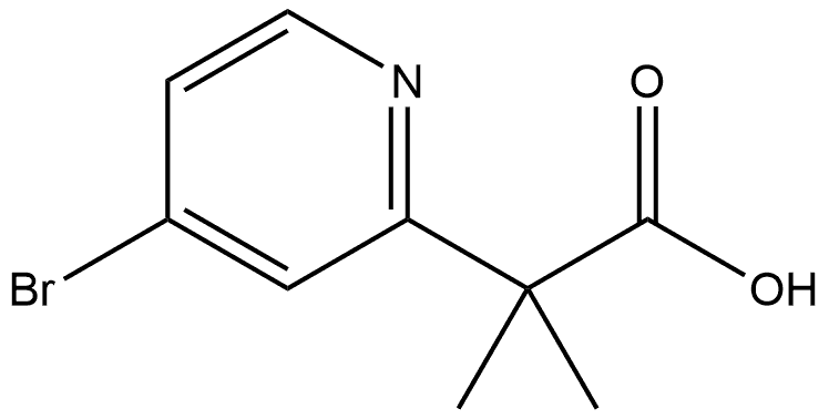 2-(4-bromopyridin-2-yl)-2-methylpropanoic acid Struktur