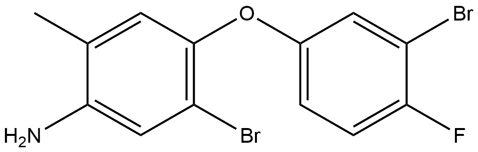 5-Bromo-4-(3-bromo-4-fluorophenoxy)-2-methylbenzenamine,1937125-28-4,结构式