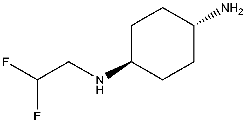 trans-N1-(2,2-Difluoroethyl)-1,4-cyclohexanediamine Struktur