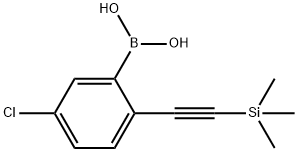 B-[5-氯-2-[2-(三甲基甲硅烷基)乙炔基]苯基]硼酸,1937282-06-8,结构式