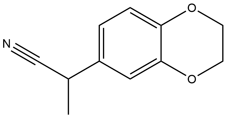 2-(2,3-Dihydro-1,4-benzodioxin-6-yl)propanenitrile,193885-35-7,结构式