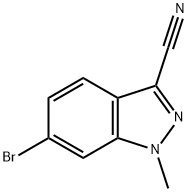 1H-Indazole-3-carbonitrile, 6-bromo-1-methyl- 化学構造式