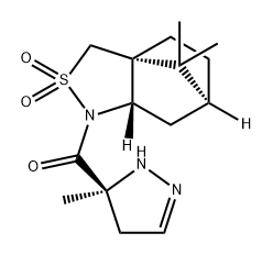 Methanone, [(5S)-4,5-dihydro-5-methyl-1H-pyrazol-5-yl][(3aR,6S,7aS)-tetrahydro-8,8-dimethyl-2,2-dioxido-3H-3a,6-methano-2,1-benzisothiazol-1(4H)-yl]- Struktur