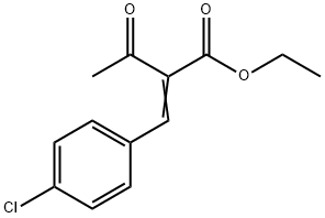 Butanoic acid, 2-[(4-chlorophenyl)methylene]-3-oxo-, ethyl ester 化学構造式