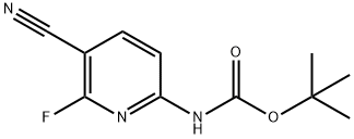 Carbamic acid, N-(5-cyano-6-fluoro-2-pyridinyl)-, 1,1-dimethylethyl ester Struktur