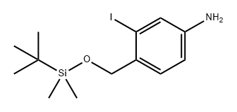 Benzenamine, 4-[[[(1,1-dimethylethyl)dimethylsilyl]oxy]methyl]-3-iodo- Struktur