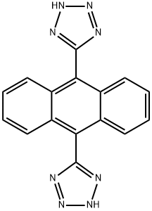 2H-Tetrazole, 5,5'-(9,10-anthracenediyl)bis- 化学構造式