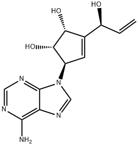 (1S,2R,5R)-5-(6-Amino-9H-purin-9-yl)-3-((S)-1-hydroxyallyl)cyclopent-3-ene-1,2-diol Structure