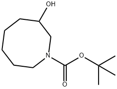 1(2H)-Azocinecarboxylic acid, hexahydro-3-hydroxy-, 1,1-dimethylethylester Struktur