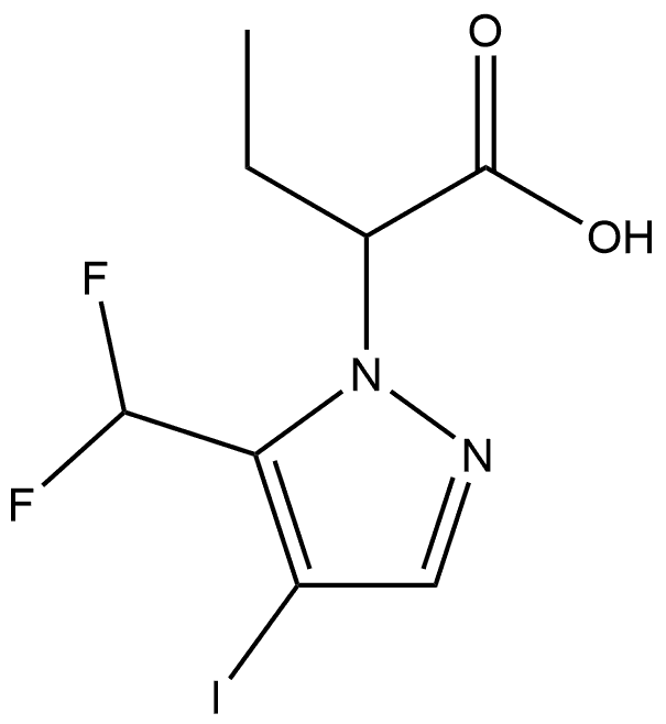 2-[5-(difluoromethyl)-4-iodo-1H-pyrazol-1-yl]butanoic acid,1946822-18-9,结构式