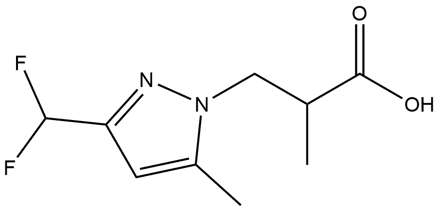 3-[3-(difluoromethyl)-5-methyl-1H-pyrazol-1-yl]-2-methylpropanoic acid Structure