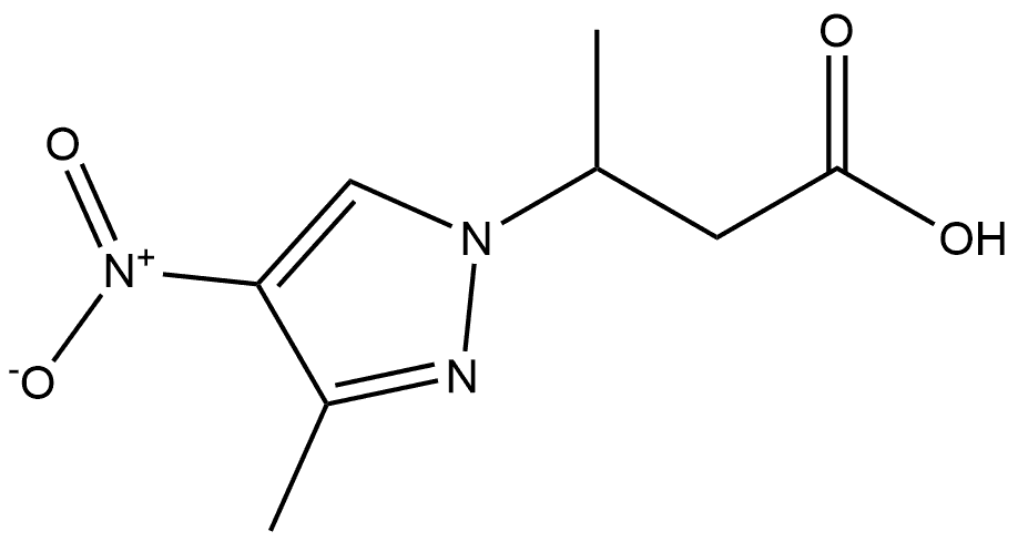 3-(3-methyl-4-nitro-1H-pyrazol-1-yl)butanoic acid 结构式