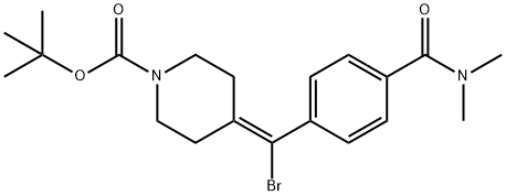 1-Piperidinecarboxylic acid, 4-[bromo[4-[(dimethylamino)carbonyl]phenyl]methylene]-, 1,1-dimethylethyl ester Structure