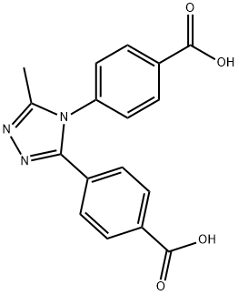 Benzoic acid, 4,4'-(5-methyl-4H-1,2,4-triazole-3,4-diyl)bis- Struktur