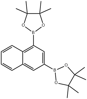 1,3,2-Dioxaborolane, 4,4,5,5-tetramethyl-2-[3-(4,4,5,5-tetramethyl-1,3,2-dioxaborolan-2-yl)-1-naphthalenyl]- Structure