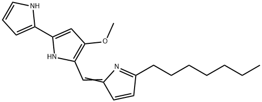 2,2'-Bi-1H-pyrrole, 5-[(5-heptyl-2H-pyrrol-2-ylidene)methyl]-4-methoxy- 结构式