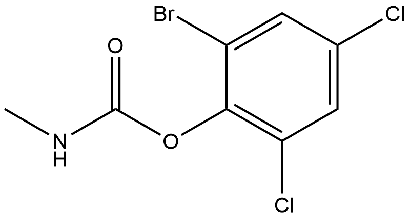 Phenol, 2-bromo-4,6-dichloro-, methylcarbamate,195383-63-2,结构式