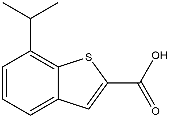 7-isopropylbenzo[b]thiophene-2-carboxylic acid 结构式