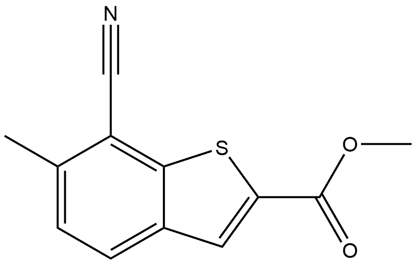 methyl 7-cyano-6-methylbenzo[b]thiophene-2-carboxylate 结构式