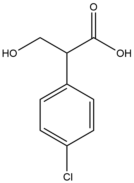 Benzeneacetic acid, 4-chloro-α-(hydroxymethyl)-, (+)- 结构式