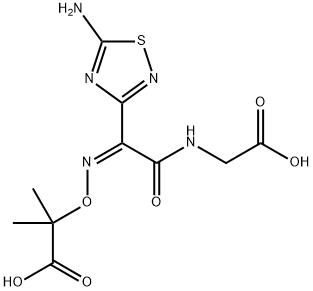 Glycine, N-[(2Z)-2-(5-amino-1,2,4-thiadiazol-3-yl)-2-[(1-carboxy-1-methylethoxy)imino]acetyl]- Structure