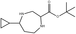 tert-Butyl 5-cyclopropyl-1,4-diazepane-2-carboxylate Struktur