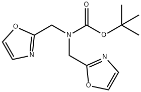 tert-Butyl bis(oxazol-2-ylmethyl)carbamate Structure