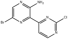 5-Bromo-3-(2-chloropyrimidin-4-yl)pyrazin-2-amine Struktur