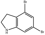 4,6-Dibromoindoline Struktur