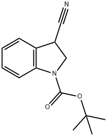 tert-Butyl 3-cyanoindoline-1-carboxylate Structure