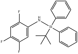 1-tert-Butyl-1,1-diphenyl-N-(2,4,5-trifluorophenyl)silanamine 结构式