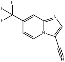 7-(Trifluoromethyl)imidazo[1,2-a]pyridine-3-carbonitrile 化学構造式