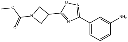 Methyl 3-(3-(3-aminophenyl)-1,2,4-oxadiazol-5-yl)azetidine-1-carboxylate,1956323-09-3,结构式