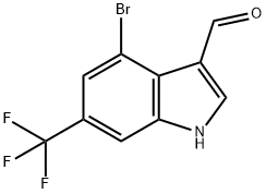 4-Bromo-6-(trifluoromethyl)-1H-indole-3-carbaldehyde Structure