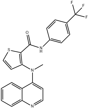 3-(Methyl(quinolin-4-yl)amino)-N-(4-(trifluoromethyl)phenyl)thiophene-2-carboxamide|