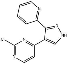 2-Chloro-4-(3-(pyridin-2-yl)-1H-pyrazol-4-yl)pyrimidine Structure