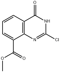 Methyl 2-chloro-4-oxo-3,4-dihydroquinazoline-8-carboxylate 化学構造式