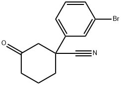 1-(3-Bromophenyl)-3-oxocyclohexanecarbonitrile,1956341-56-2,结构式