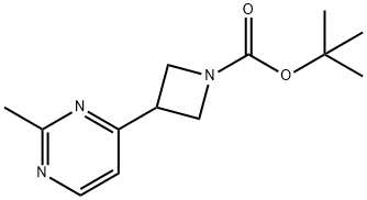 tert-Butyl 3-(2-methylpyrimidin-4-yl)azetidine-1-carboxylate Struktur