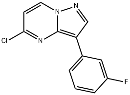 5-Chloro-3-(3-fluorophenyl)pyrazolo[1,5-a]pyrimidine 化学構造式