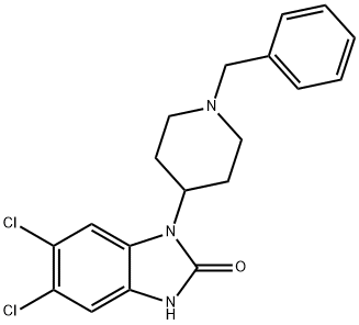 1-(1-Benzylpiperidin-4-yl)-5,6-dichloro-1H-benzo[d]imidazol-2(3H)-one,1956376-68-3,结构式