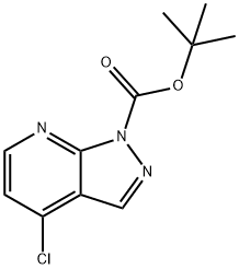 tert-Butyl 4-chloro-1H-pyrazolo[3,4-b]pyridine-1-carboxylate Structure