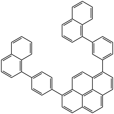 1-(3-(Naphthalen-1-yl)phenyl)-8-(4-(naphthalen-1-yl)phenyl)pyrene,1956376-99-0,结构式