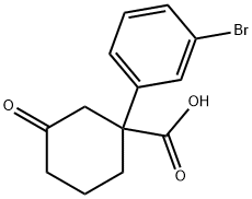 1-(3-Bromophenyl)-3-oxocyclohexanecarboxylic acid Structure