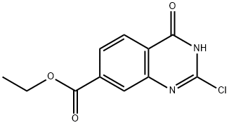 Ethyl 2-chloro-4-oxo-3,4-dihydroquinazoline-7-carboxylate 化学構造式