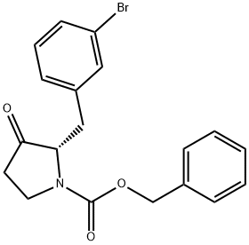 (S)-Benzyl 2-(3-bromobenzyl)-3-oxopyrrolidine-1-carboxylate Structure