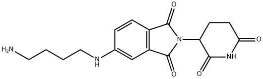 5-[(4-aminobutyl)amino]-2-(2,6-dioxo-3-piperidinyl)-1H-Isoindole-1,3(2H)-dione, Structure