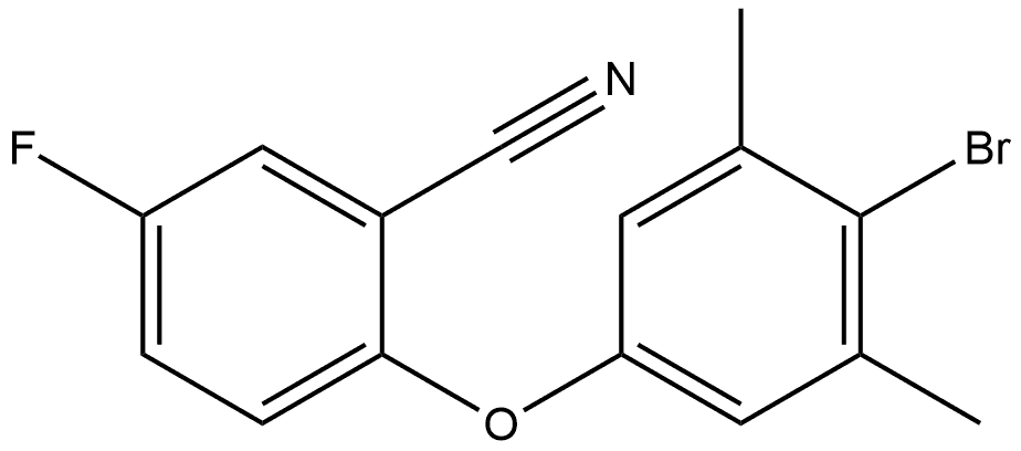 2-(4-Bromo-3,5-dimethylphenoxy)-5-fluorobenzonitrile 结构式